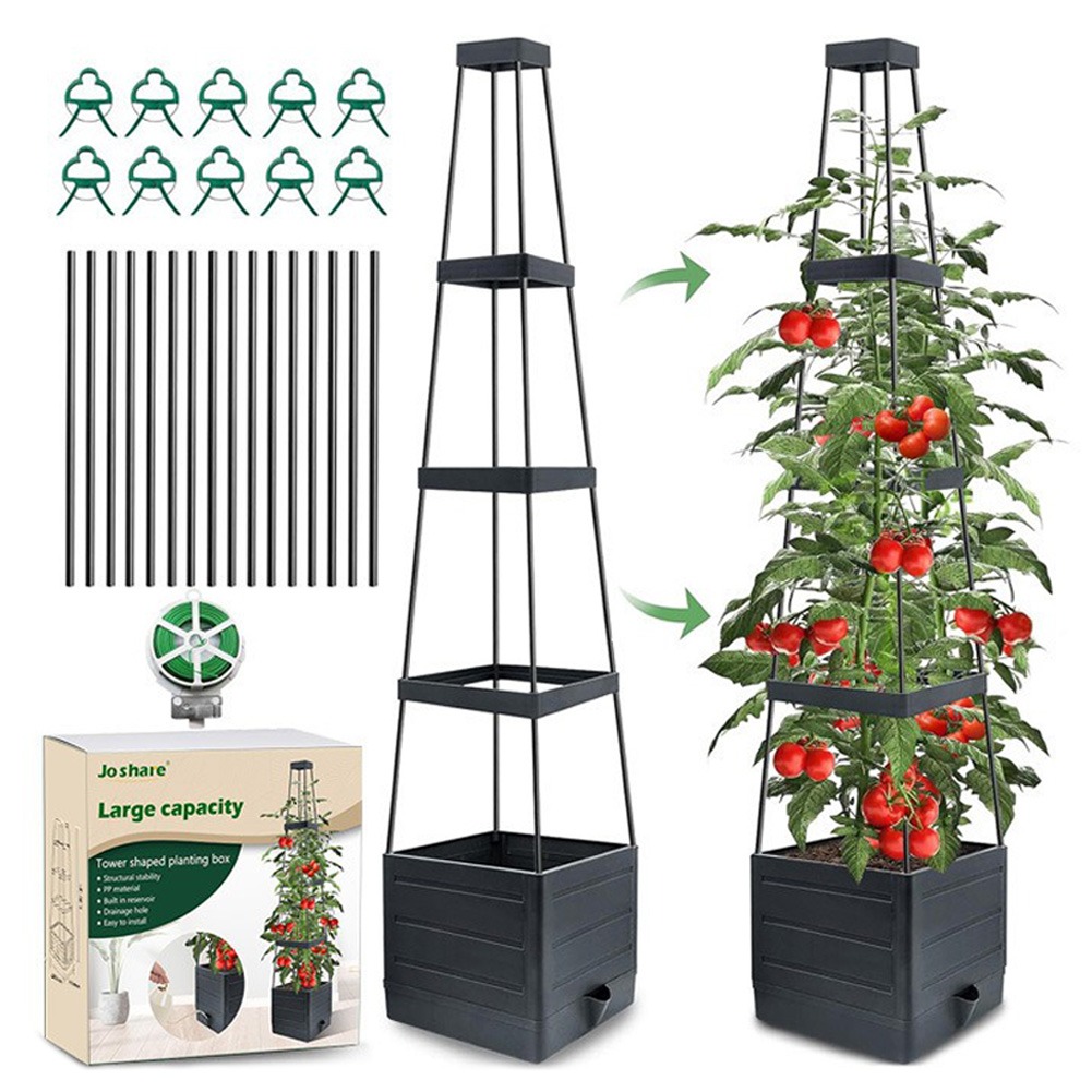 Self-Watering Planter - Приподнятая грядка-клумба с решеткой для томатов,