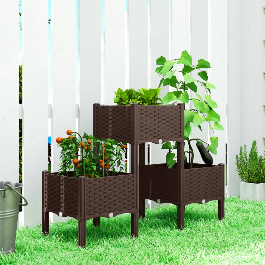 Пластиковая приподнятая грядка – обзор и цена Self-Watering Planter