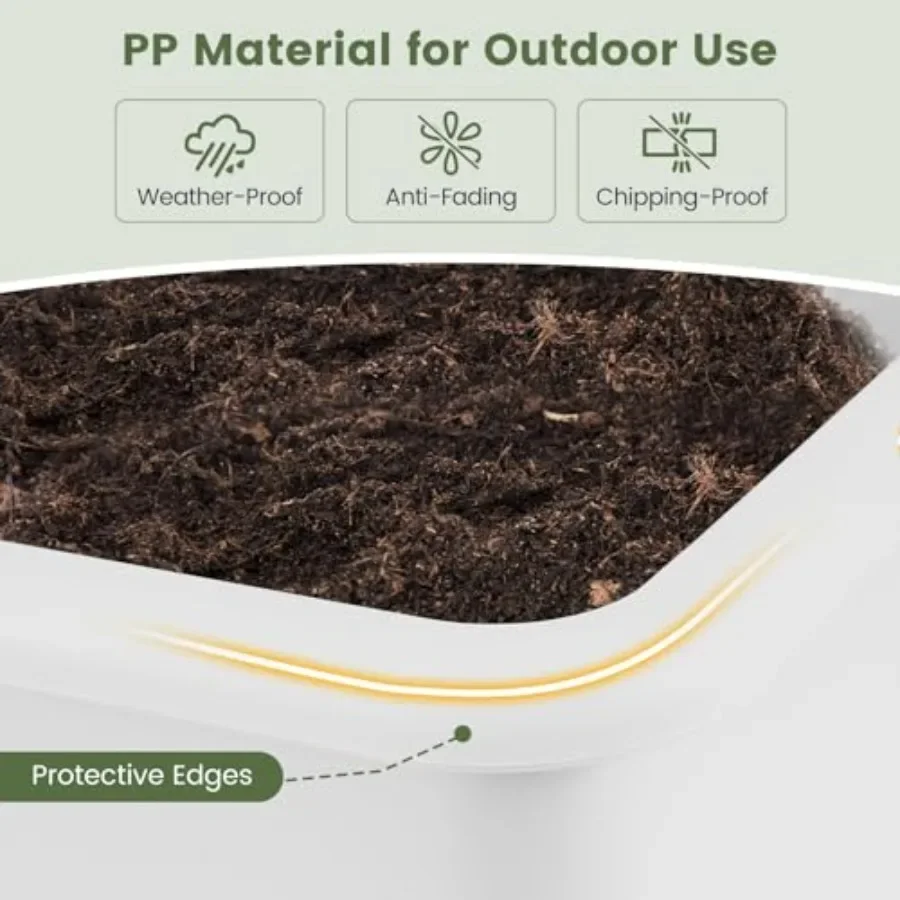 Набор из 2 уличных грядок для  – обзор и цена Self-Watering Planter